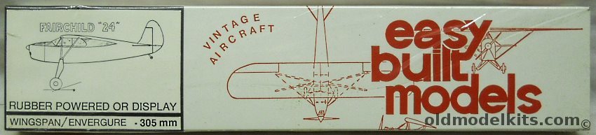 Easy Built Models Fairchild 24 - 12 inch Wingspan for Free Flight, FF-37 plastic model kit